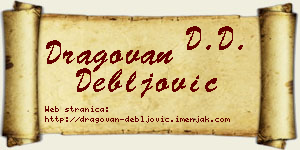 Dragovan Debljović vizit kartica